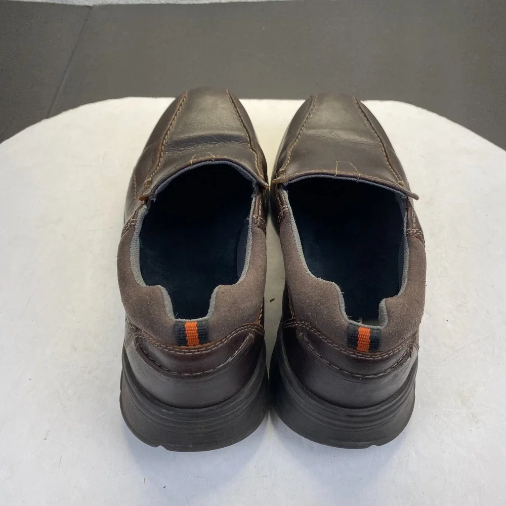 Clarks Cottrell Free Slip On‎ Sneakers Mens 10.5 M Brown Leather Casual Shoes